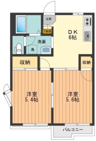 ペルテ川口Bの物件間取画像